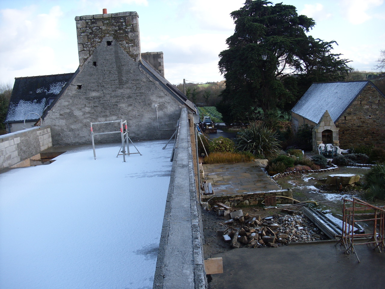 Chantier sous la neige ... hiver 2009 - 2010 ...