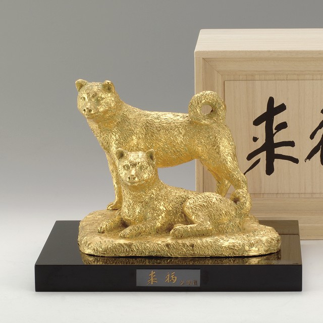 【★大感謝セール】 富永直樹 定価25万ブロンズ製 金箔仕上げ 御神鷄 ひとみ桐箱付き 置物