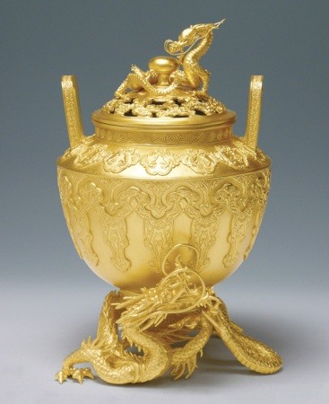 鋳銅製香炉(1) - 高岡銅器展示館 鋳銅製香炉(1) - 高岡銅器展示館