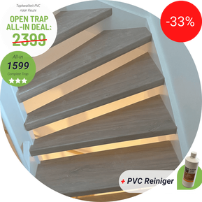 open trap bekleden met pvc