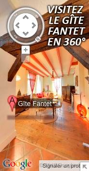 Visite virtuelle 360 du gîte de Fantet