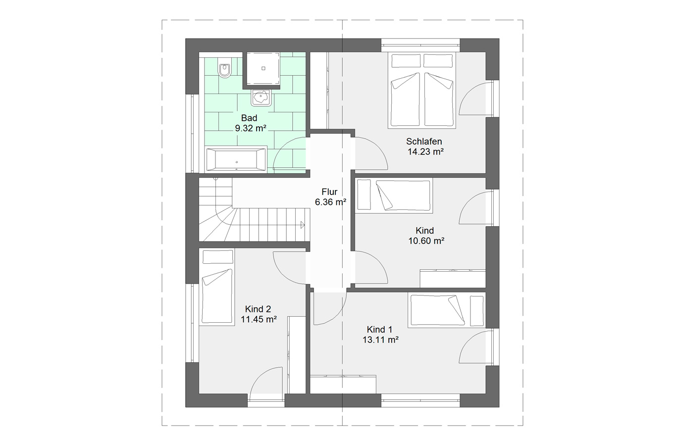 Einfamilienhaus Variante 5 Obergeschoss