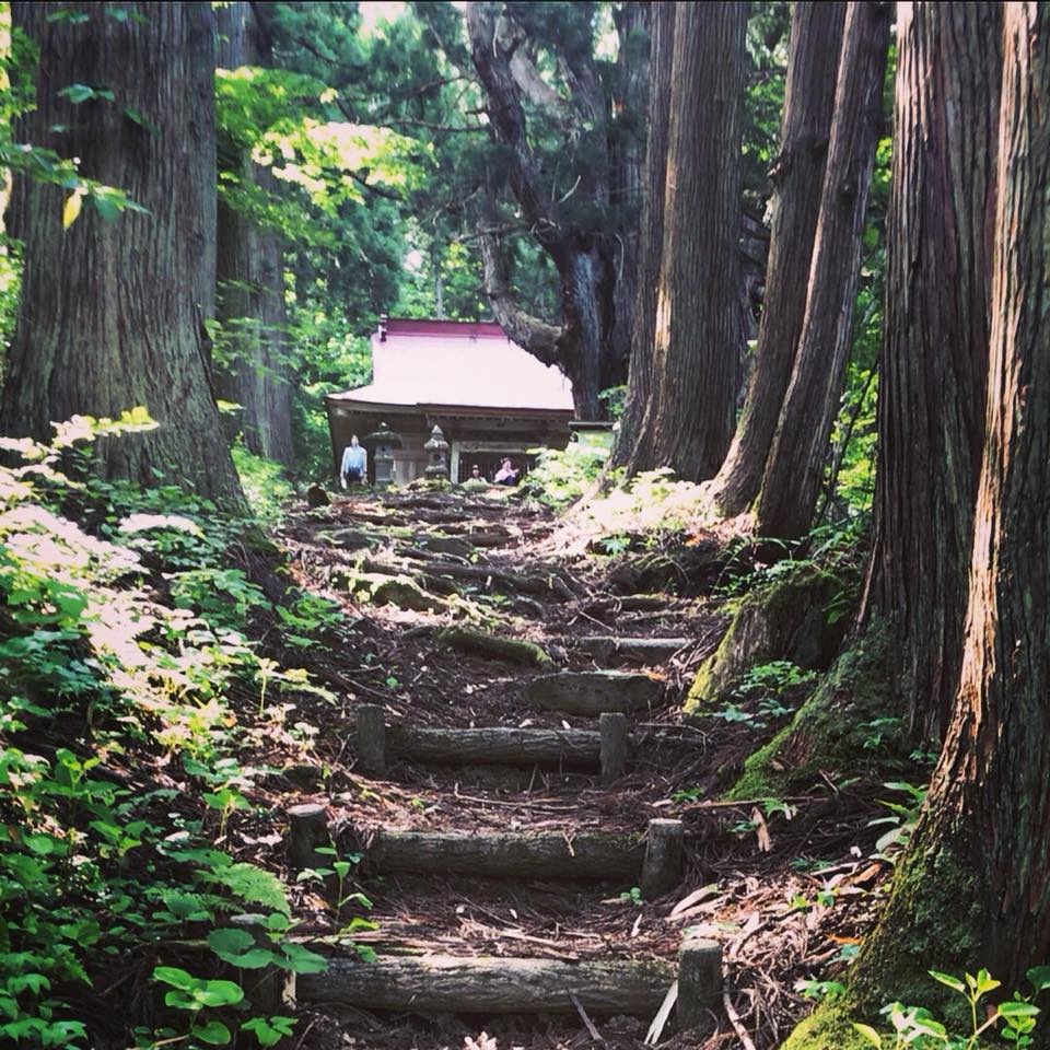 朝のお散歩　温泉神社