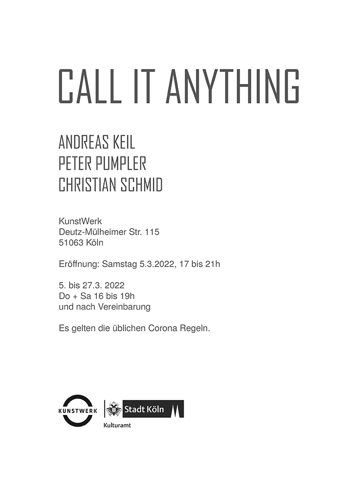 Andreas Keil, Ausstellung, Peter Pumpler, Christian Schmid, Köln, KunstWerk, Malerei, 2022