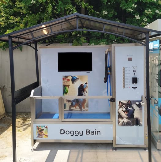 Le DOG-BAIN ou un DOGWASH en libre service pour les cani- hôtes du Clos des Laves