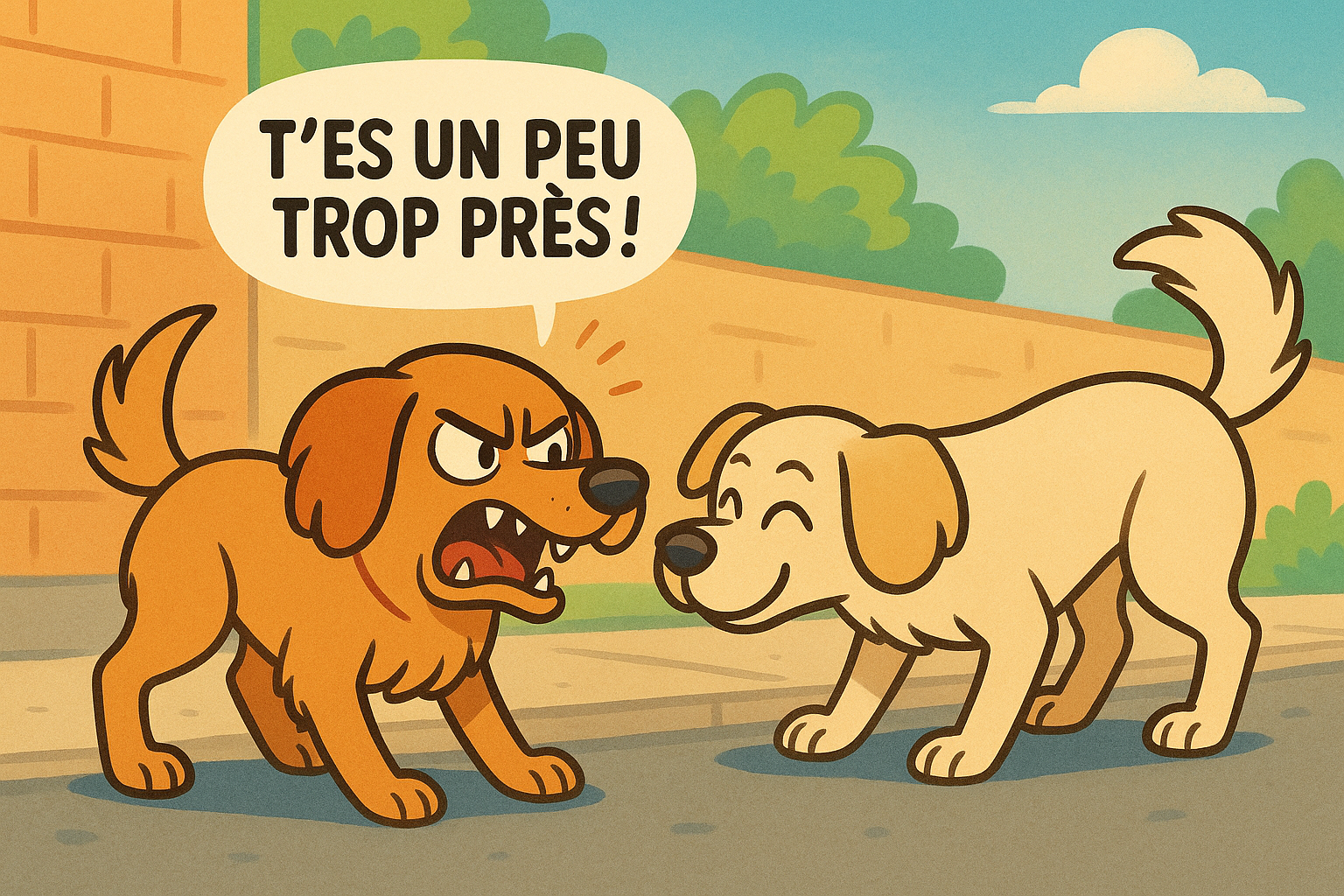 Dis toutou, pourquoi tu grognes?