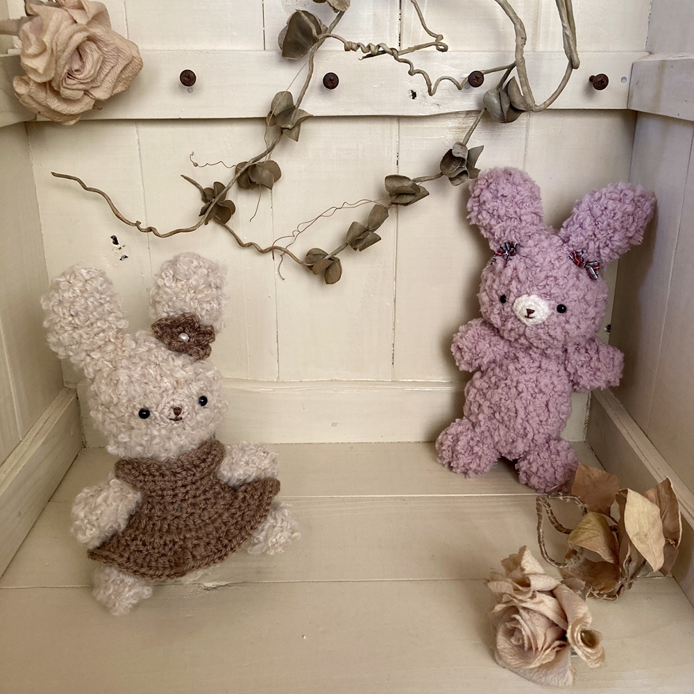 ハンドメイド作家様のあみぐるみ６点セット☆癒し系うさぎ＊くま☆ コラム - 【ぽかぽかざっくりん】かぎ針編みのあみぐるみ（癒し