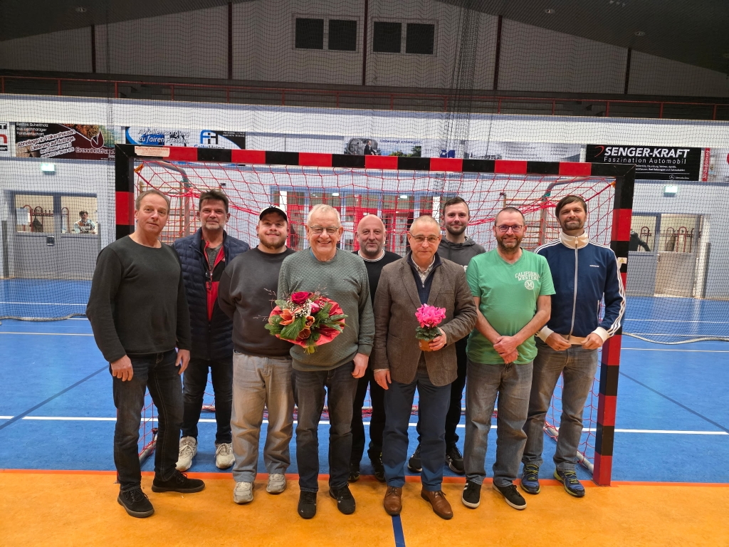 v.l. Klaus Fischer, Uwe Schottmann, Pascal Meyer, Bernd Nezold, Knut Kallenbach, Martin Konrad, Tizian Ziegler, Andreas Ziegler, Steve Scharfenberg
