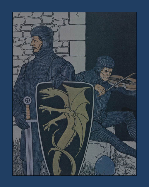 Hagen und Volker, Illustration zu "Die Nibelunge", 1898 / 1904