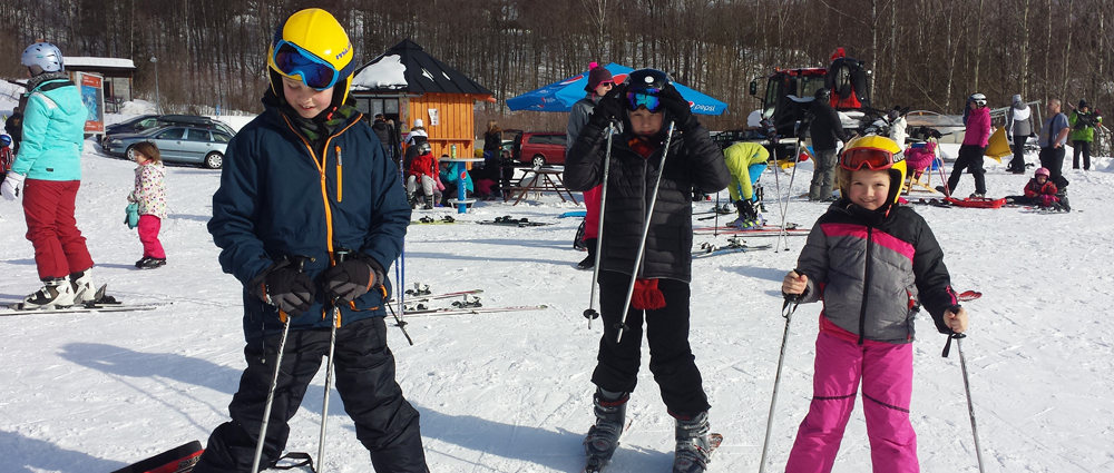 Bereit zum Skifahren