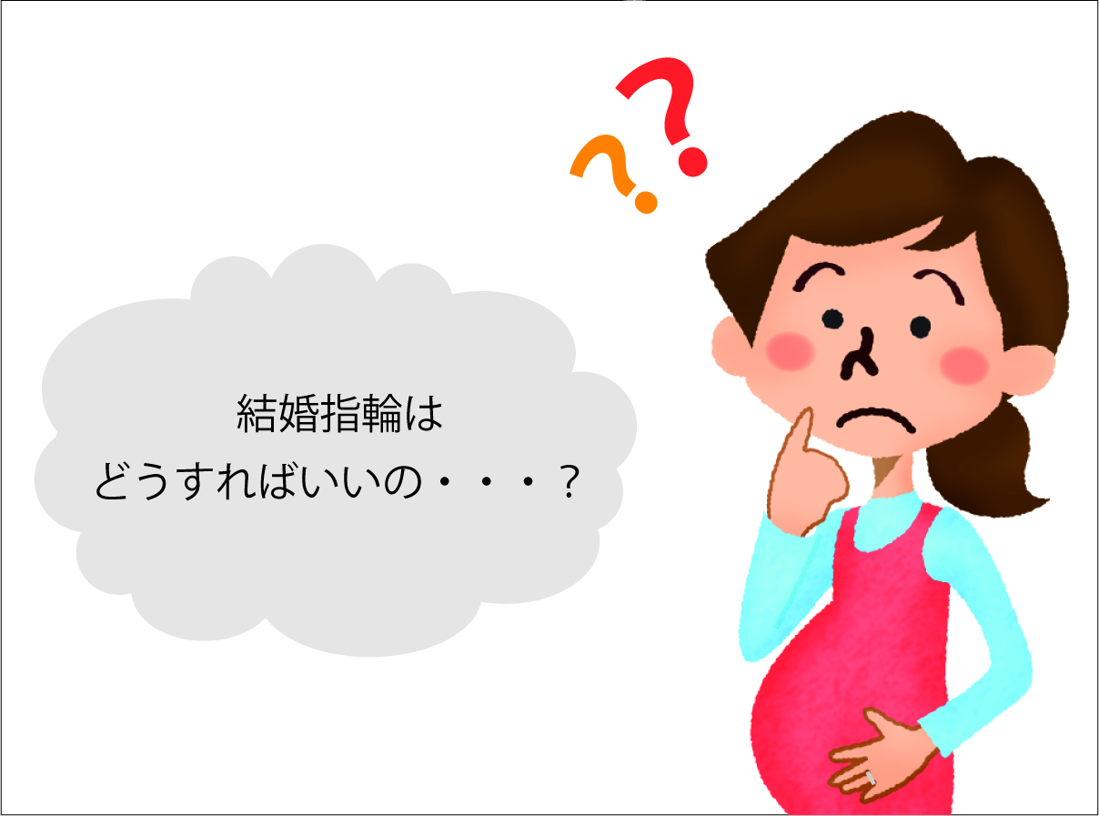赤ちゃんを妊娠している方の結婚指輪の着用について