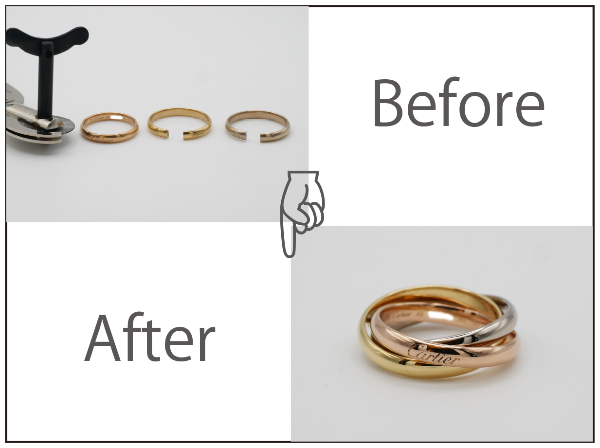 抜けなくったトリニティリングの切断とサイズ変更！！！