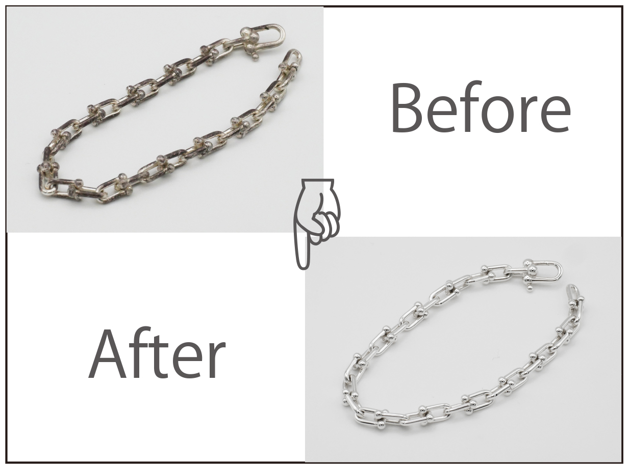 変色したティファニーのシルバーブレスレットにプロテクト！！！