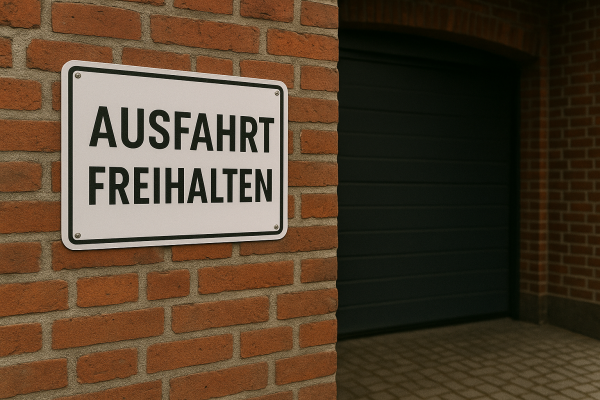 Ausfahrt freihalten Schild Hamburg