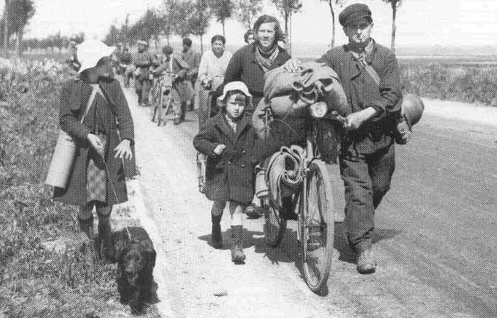 Saloperie de migrants Belges envahissant la France en mai 1940
