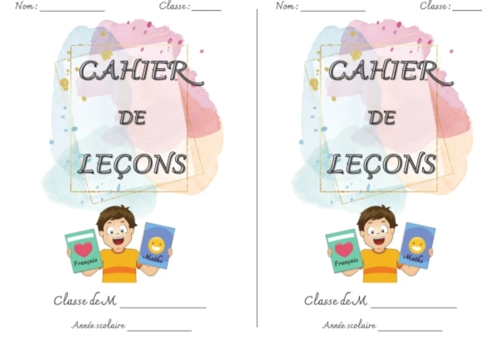 Lot pages de garde A4 + A5