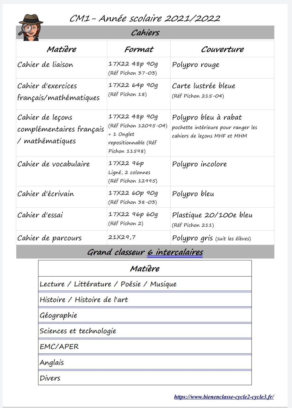 Page De Garde Cahier De Poésie Et Chants Caroline Cahiers et Classeur - Bien en classe! Pédagogie positive - Ressources cycle 2, cycle 3