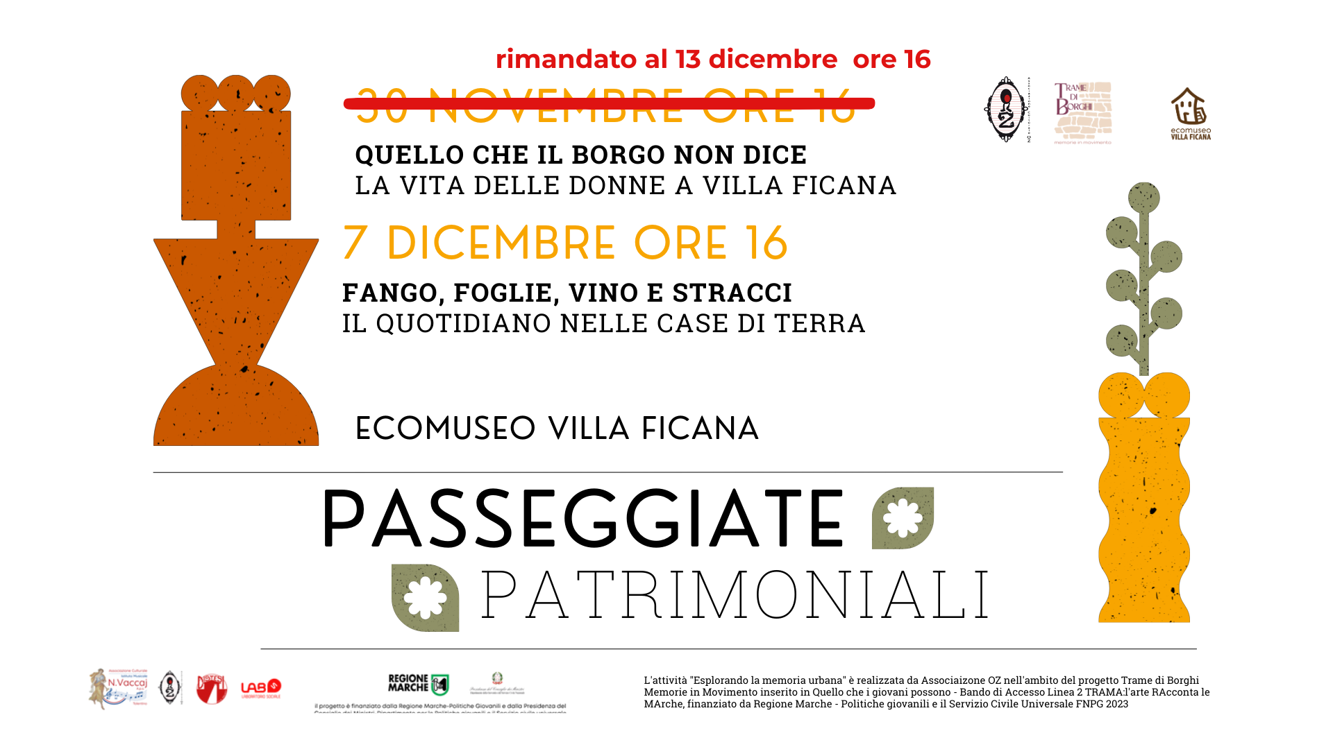Passeggiate patrimoniali a Villa Ficana