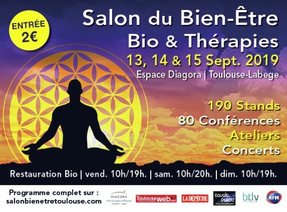 Conference au Salon Toulouse Bio & Bien-Etre du 13 au 15 Septembre 2019