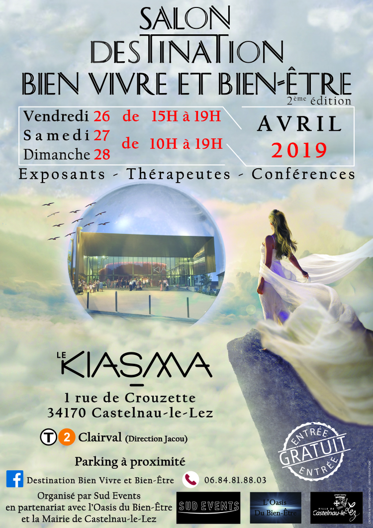 Conférence salon Castelnau-Le-Lez du 26 au 28 Avril 2019
