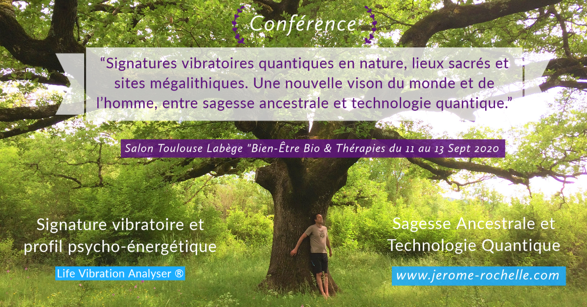 Jérôme Rochelle - Bilans psycho-énergetiques LVA & Conférence - Salon Toulouse Bien-Être Bio & Thérapies - 11, 12 & 13 Septembre 2020
