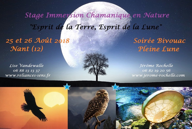 Stage Nature "Esprit de la Terre, Esprit de la Lune", 25-26 Août 2018 Nant Aveyron