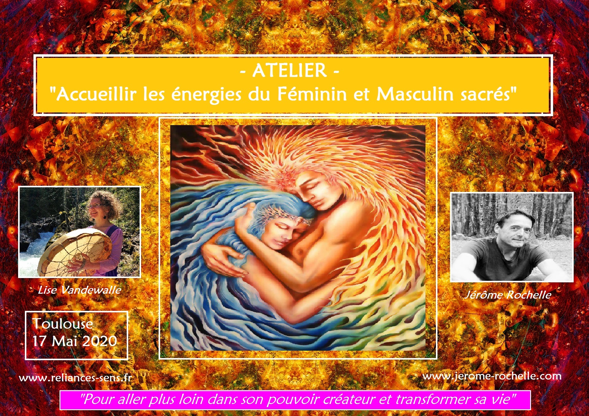 Atelier Psycho-Énergétique - Accueillir les Energies du Feminin & Masculin Sacrés - Toulouse 17 Mai 2020