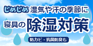 じめじめ湿気や汗の季節に寝具の除湿対策