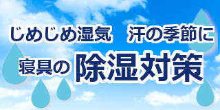 じめじめ湿気、汗の季節に除湿対策