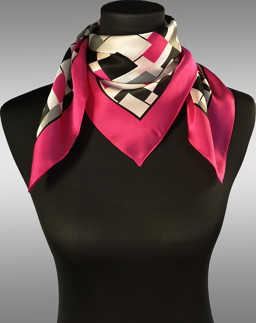 K2 Tuch Magenta Grau