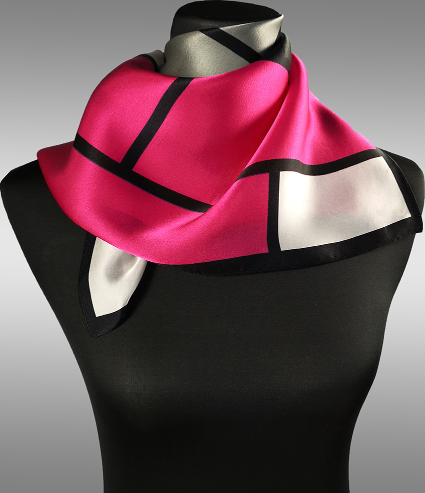 Tuch BB Magenta Grau