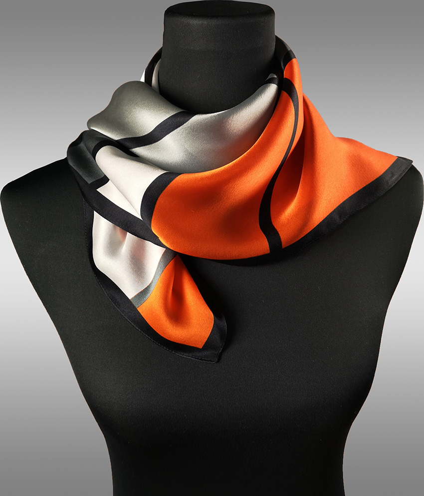 Tuch BB Orange Grau