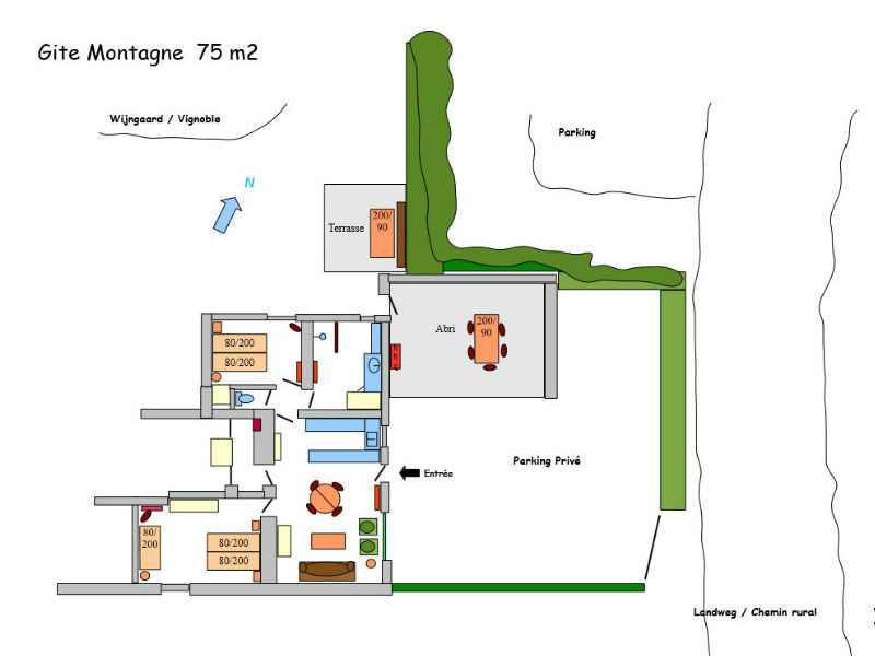 plan du gîte