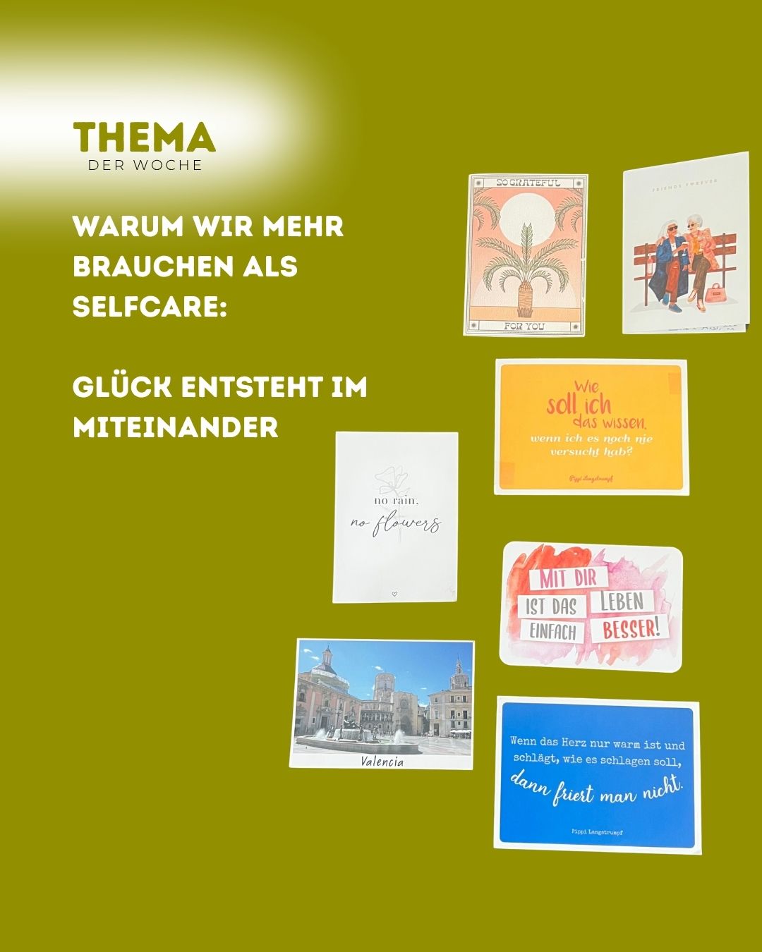 Warum wir mehr brauchen als Selfcare: Glück entsteht im Miteinander
