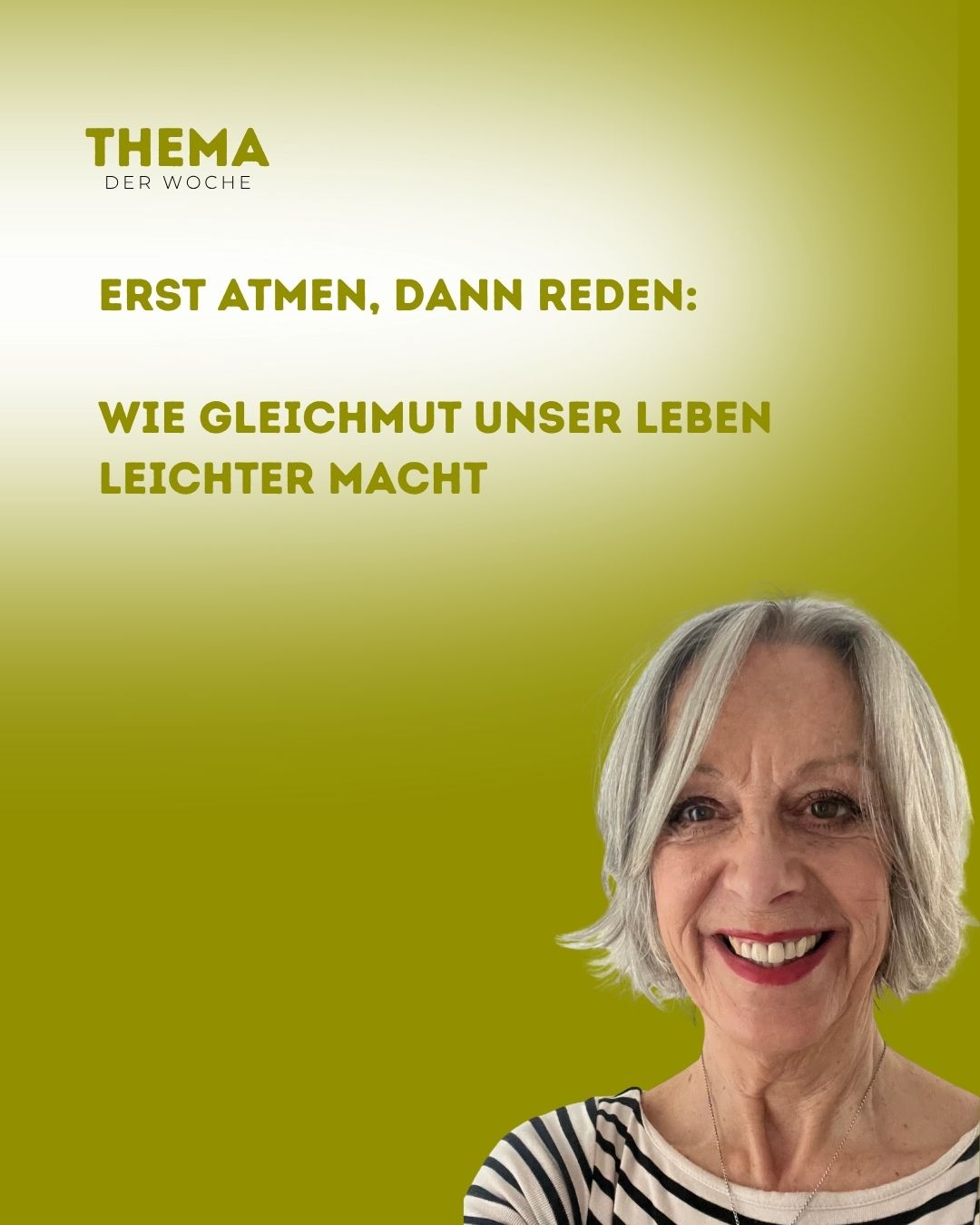 Erst atmen, dann reden: Wie Gleichmut unser Leben leichter macht