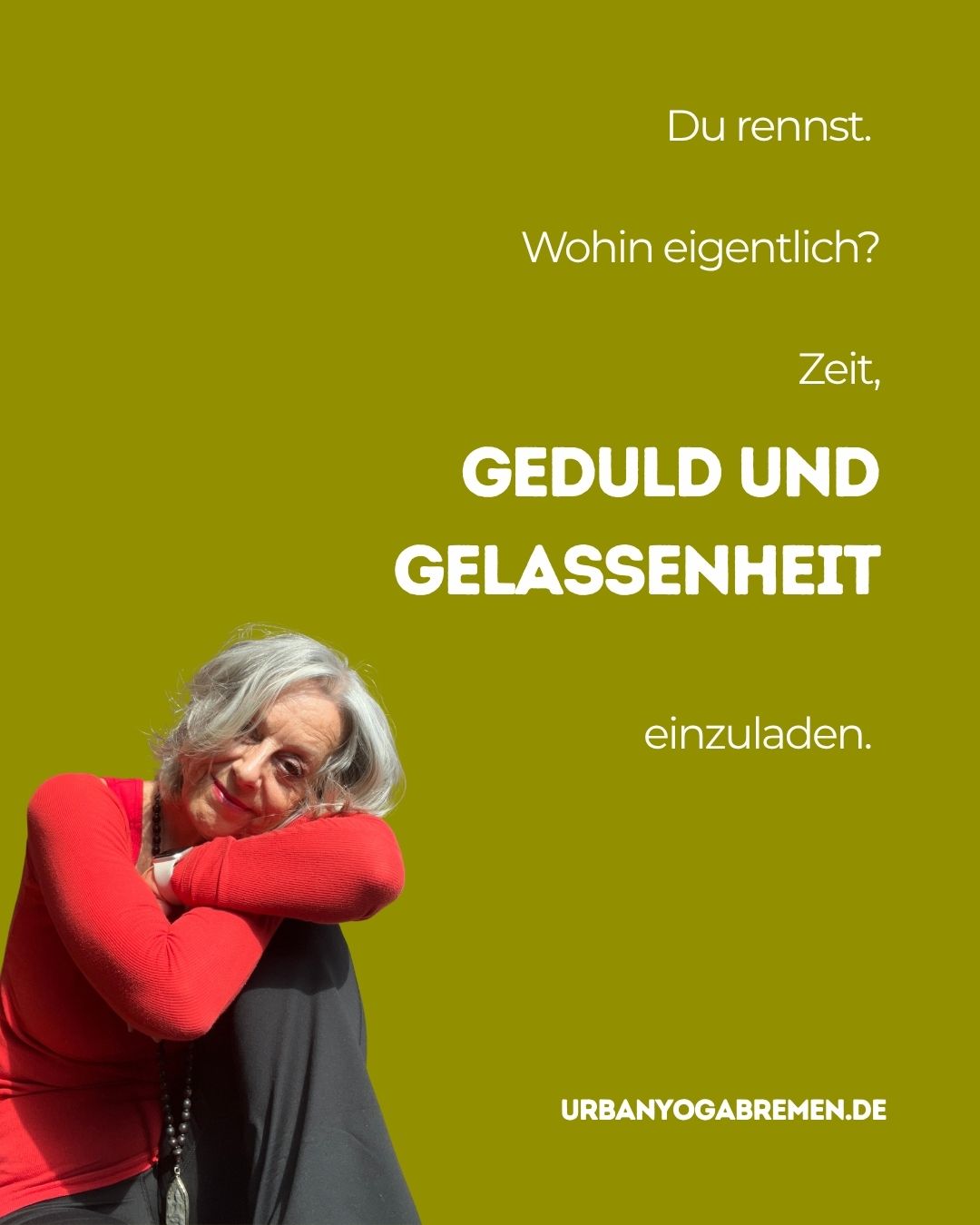 Du rennst. Wohin eigentlich? Zeit, Geduld und Gelassenheit einzuladen