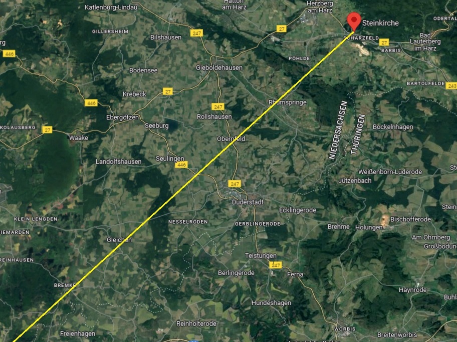 Die Sonnenlichtlinie zum genauen Termin
