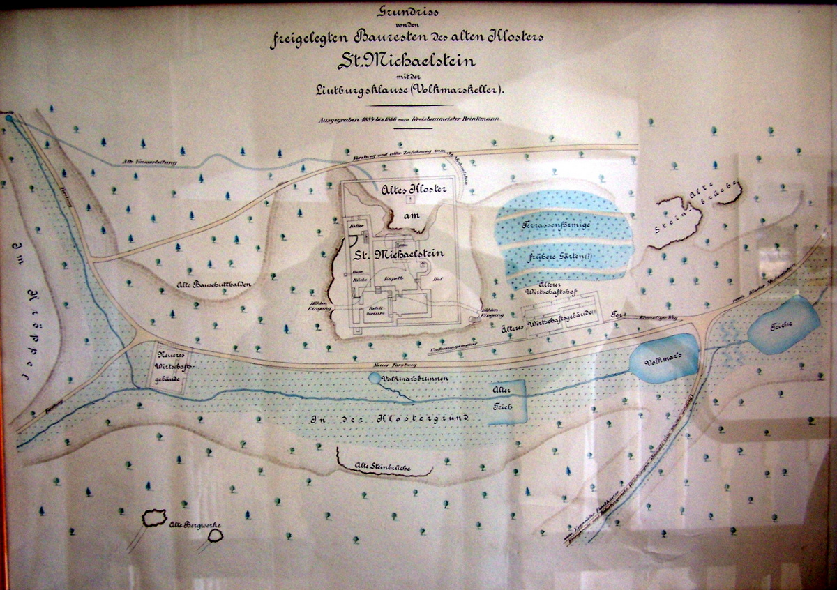 Brinkmannsche Karte der Grabung von 1884