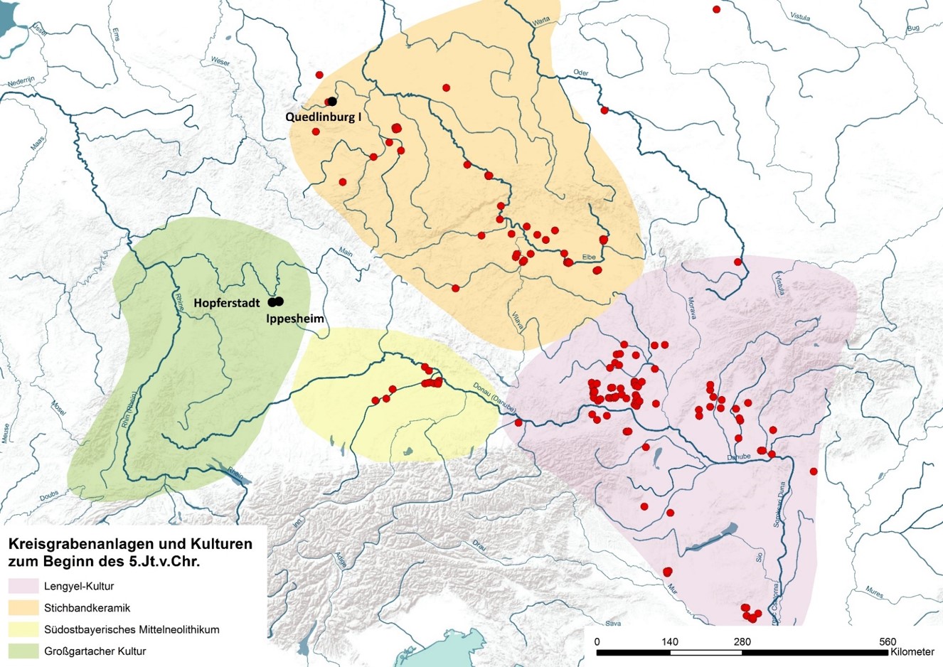 Die Verteilung der Anlagen in Mitteleuropa