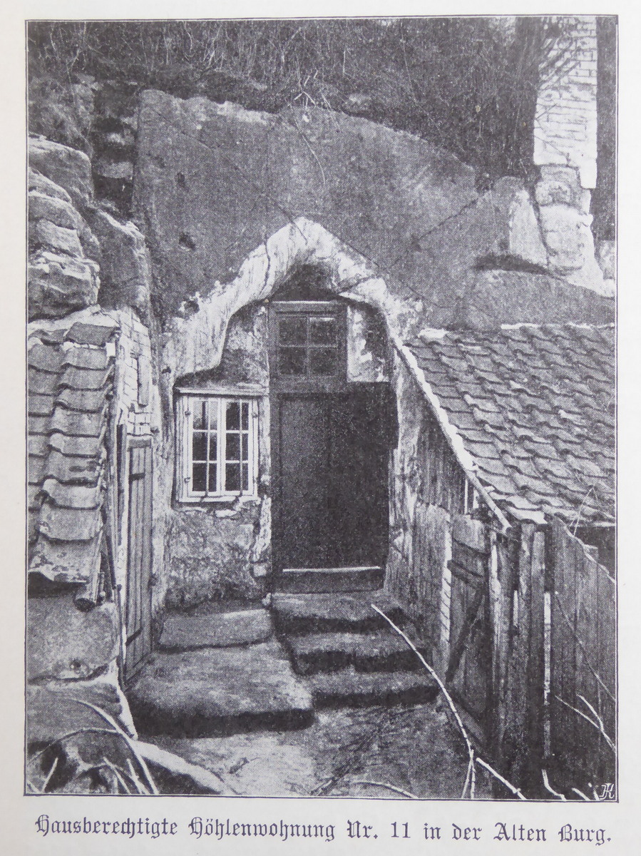 Höhlenwohnung an der Altenburg um 1910