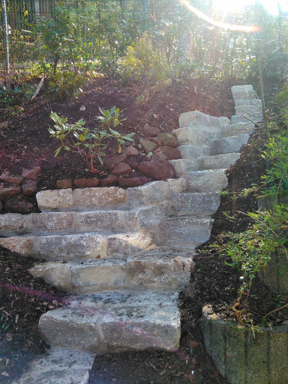 Mörtelmauerwerk aus Muschelkalk