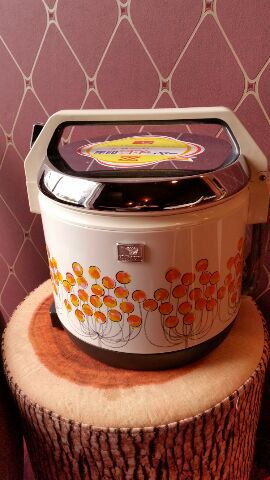 昭和レトロ 保温ジャー ZOJIRUSHI ゆるい花柄 デッドストック