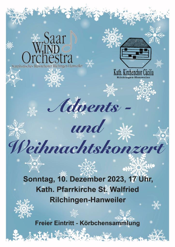 Gemeinsames Weihnachtskonzert von Saar Wind Orchestra und kath. Kirchenchor Cäcilia