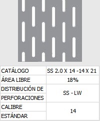 LAMINA PERFORADA BARRENOS OBLONGOS 8