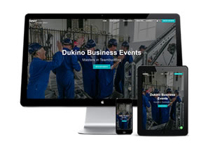 voorbeeld website Dukino Business Events