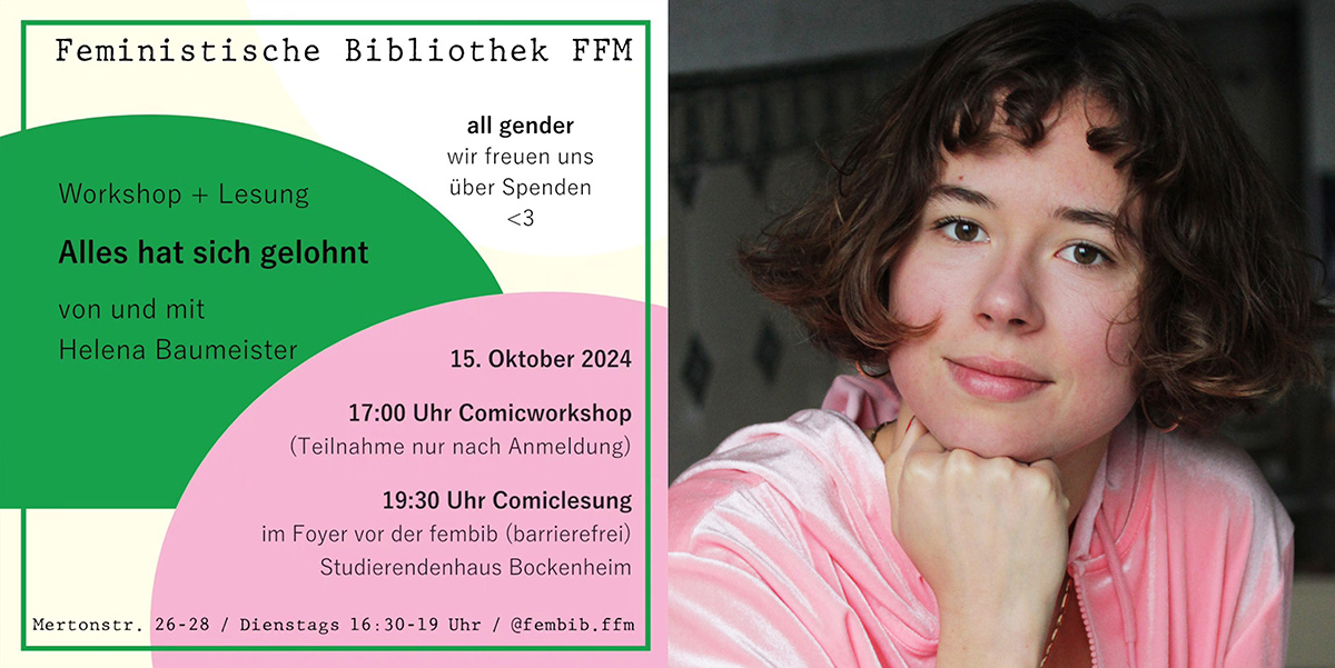 15.10. | Comicworkshop und Lesung mit Helena Baumeister | Frankfurt