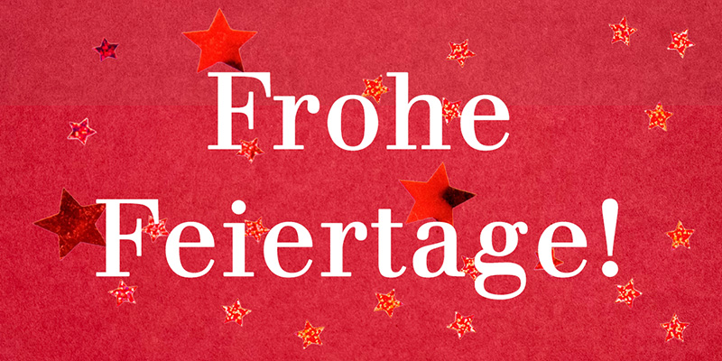 Bestellungen über die Feiertage