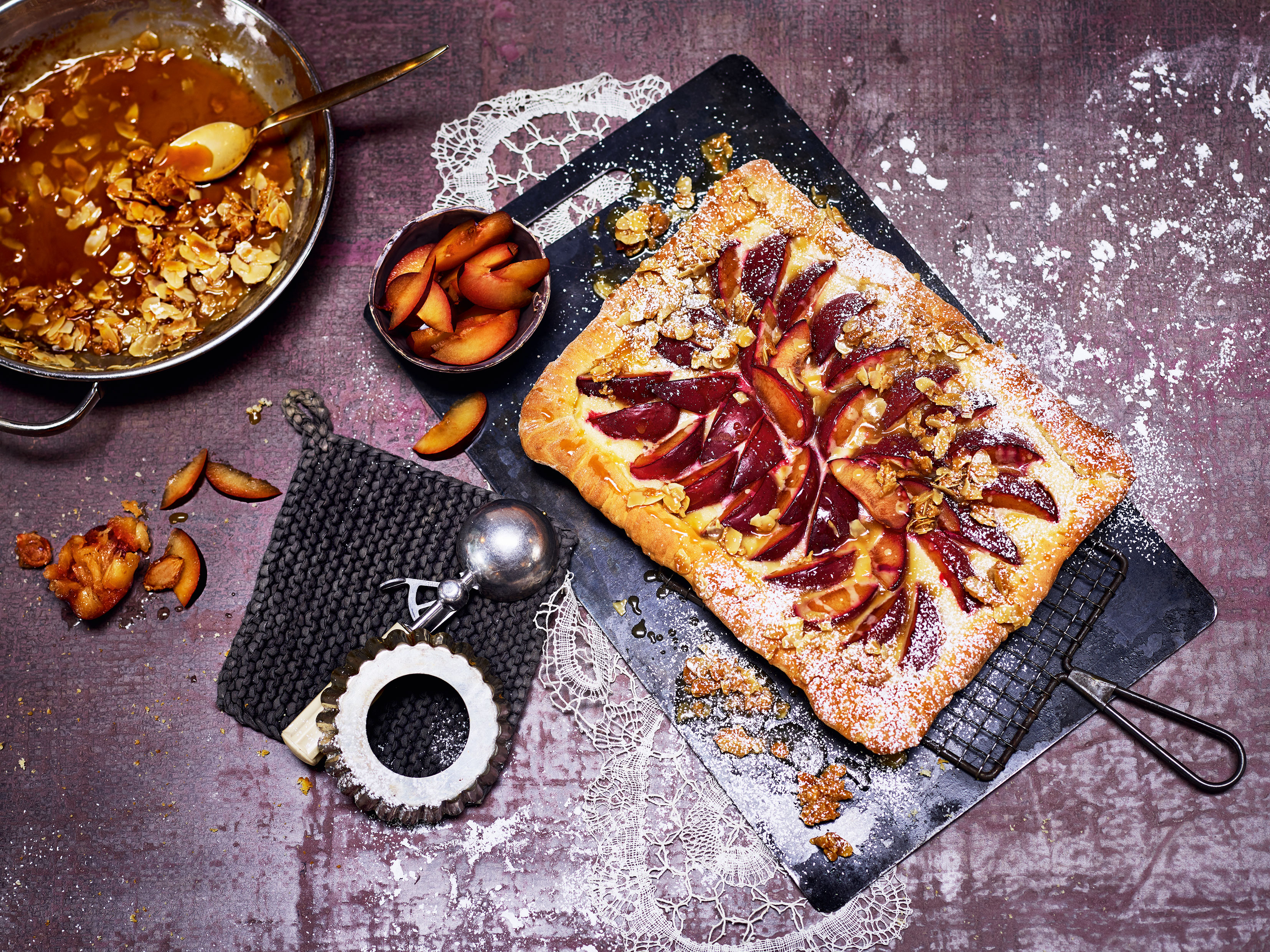 fluffy plum cake