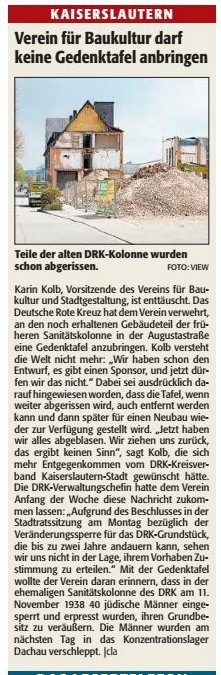 Verein für Baukultur und Stadtgestaltung Kaiserslautern e. V. - DRK-Gebäude