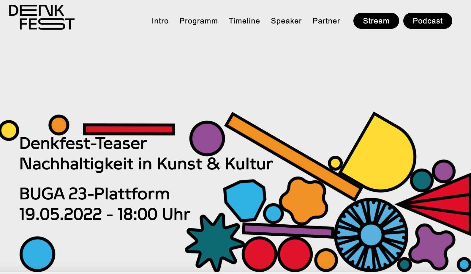 Denkfest Teaser - Nachhaltigkeit in Kunst & Kultur (BUGA 23-Plattform)